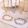 Jewelry Set 316L Stainless Steel Geometric Shaped Chain Electroplating Hiphop Trendy