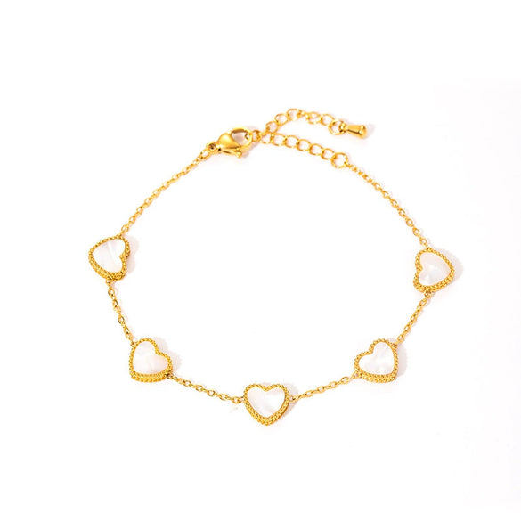 Jewelry Set Titanium Steel Heart Shape Electroplated For Women