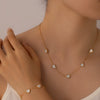Jewelry Set Titanium Steel Heart Shape Electroplated For Women