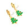 Jewelry Set Titanium Steel Star Elk Shape Christmas Tree Pendant Electroplating Cartoon Characters Style