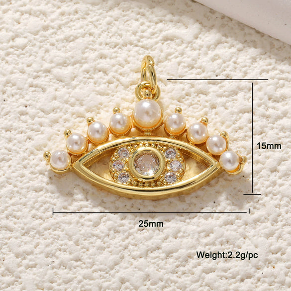 Jewelry Set With Devil's Eye Pattern Copper Accessories And Zircon Inlay