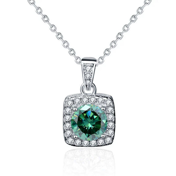 Jewelry Set With Moissanite Geometric Pattern Light Luxury Style 925 Sterling Silver For Women