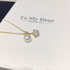 Jewelry Set With Natural Sea Shell Ginkgo Leaf And Freshwater Pearl