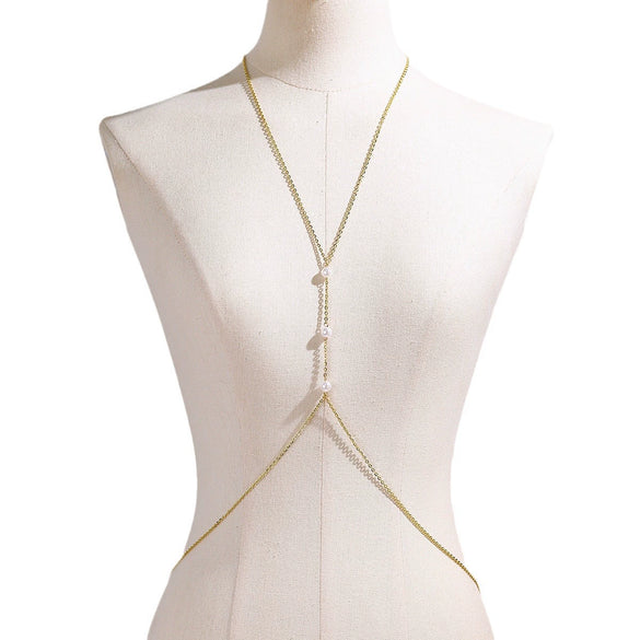 Jewelry Sexy Exaggerated Body Chain Three Dimensional Chest Chain