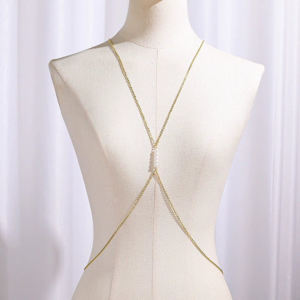 Jewelry Sexy Exaggerated Body Chain Three Dimensional Chest Chain