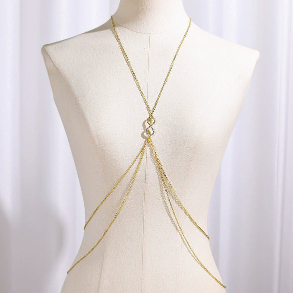 Jewelry Sexy Exaggerated Body Chain Three Dimensional Chest Chain