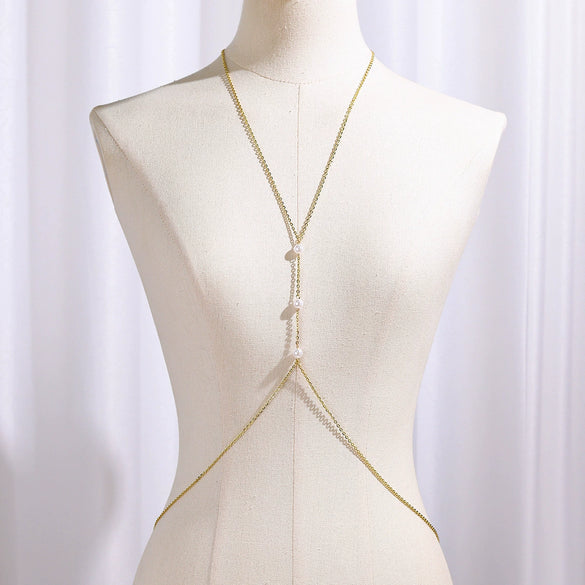 Jewelry Sexy Exaggerated Body Chain Three Dimensional Chest Chain