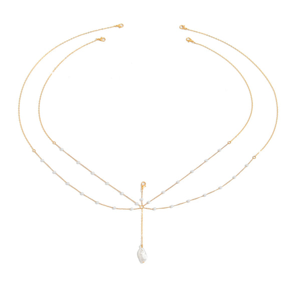Jewelry Sexy Holiday Starfish Shell Pendant Body Chain Simple Copper Clad Iron Chain Multilayer Chest Chain With Animal Zodiac Pattern Electroplated