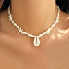 Jewelry Shell Plastic Resin Geometric Star Handmade Ball Chain Women's Necklace