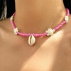 Jewelry Shell Plastic Resin Geometric Star Handmade Ball Chain Women's Necklace