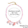 Jewelry Shell Starfish Ceramic Small Fish Pendant Hand Knitted Minimalist Women's Clavicle Chain Necklace