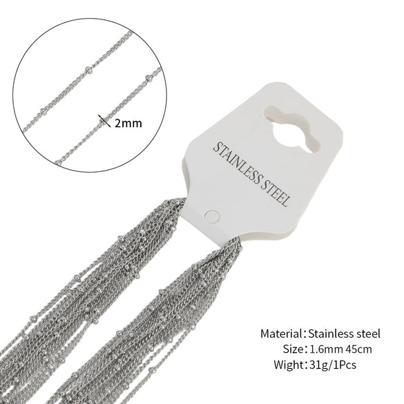 Jewelry Side Clip Bead Chain Stainless Steel Geometric Wave Electroplated Handmade Supplies
