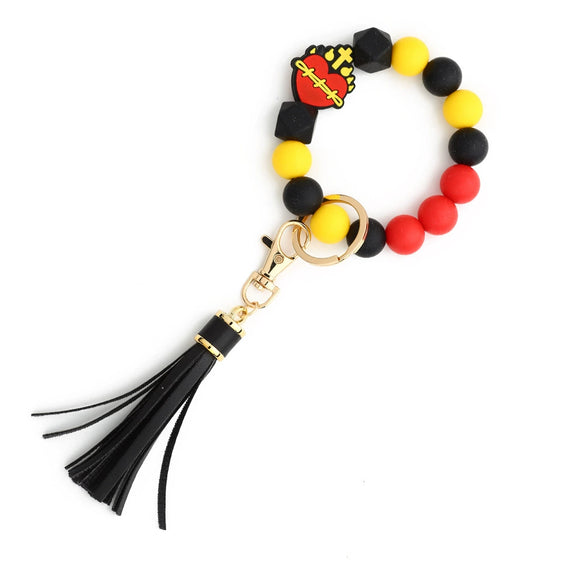 Jewelry Silicone Cartoon Characters Handmade Cross Keychain Rabbit Bag Pendant Bracelet