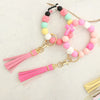 Jewelry Silicone Cartoon Characters Handmade Cross Keychain Rabbit Bag Pendant Bracelet
