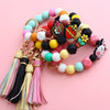 Jewelry Silicone Cartoon Characters Handmade Cross Keychain Rabbit Bag Pendant Bracelet