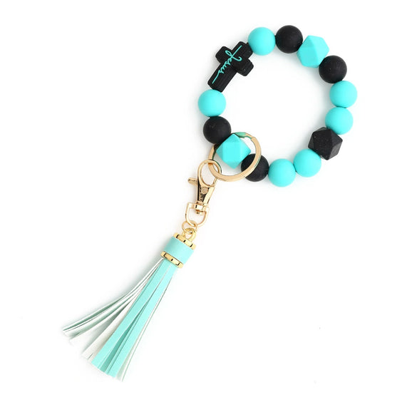 Jewelry Silicone Cartoon Characters Handmade Cross Keychain Rabbit Bag Pendant Bracelet