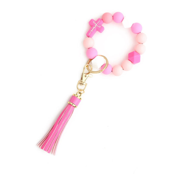 Jewelry Silicone Cartoon Characters Handmade Cross Keychain Rabbit Bag Pendant Bracelet