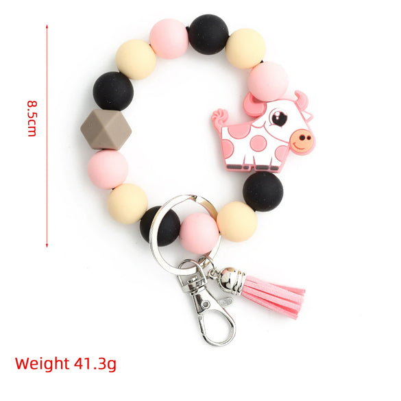 Jewelry Silicone Cartoon Characters Handmade Keychain Bag Pendant Bracelet