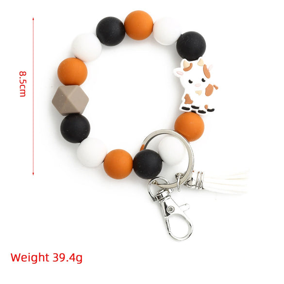 Jewelry Silicone Cartoon Characters Handmade Keychain Bag Pendant Bracelet