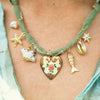 Jewelry Silk Scarf Necklace Pendant Titanium Steel Heart Geometric Electroplating Unisex