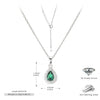 Jewelry Silver Doublelayer Pendant Earrings And Necklace Light Luxury Ochain Electroplating