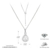 Jewelry Silver Doublelayer Pendant Earrings And Necklace Light Luxury Ochain Electroplating
