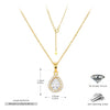 Jewelry Silver Doublelayer Pendant Earrings And Necklace Light Luxury Ochain Electroplating
