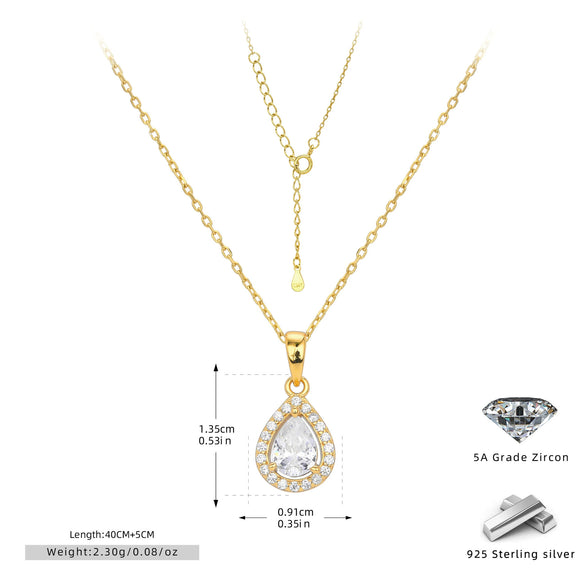 Jewelry Silver Doublelayer Pendant Earrings And Necklace Light Luxury Ochain Electroplating