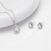 Jewelry Silver Doublelayer Pendant Earrings And Necklace Light Luxury Ochain Electroplating