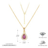 Jewelry Silver Doublelayer Pendant Earrings And Necklace Light Luxury Ochain Electroplating