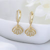 Jewelry 925 Silver Geometric Fanshaped Diamond Earrings For Women