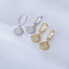 Jewelry 925 Silver Geometric Fanshaped Diamond Earrings For Women