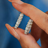 Jewelry 925 Silver Moissanite Earrings Fashion Geometric Style For Women