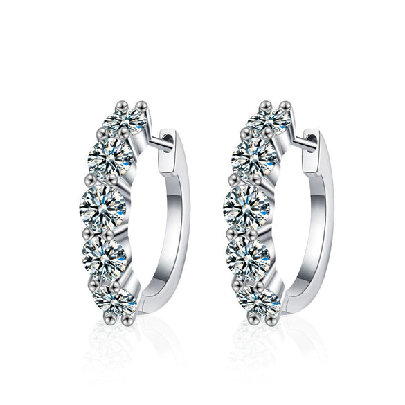 Jewelry 925 Silver Moissanite Geometric Earrings For Women