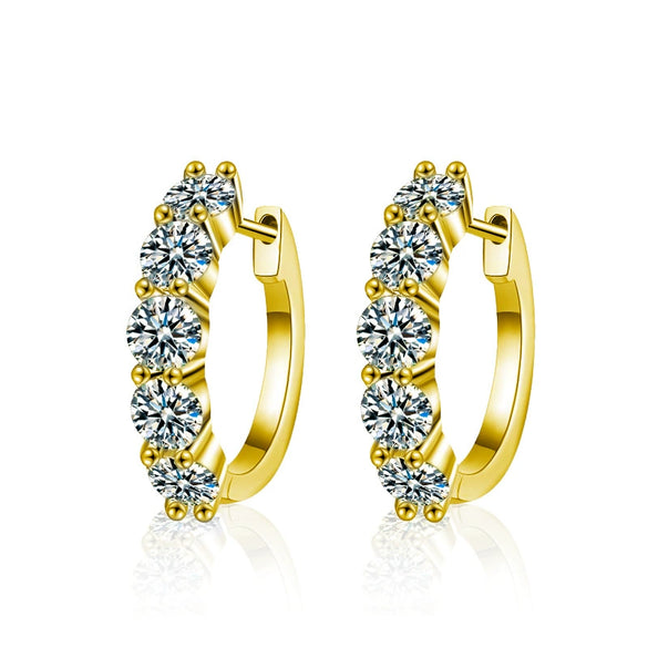 Jewelry 925 Silver Moissanite Geometric Earrings For Women