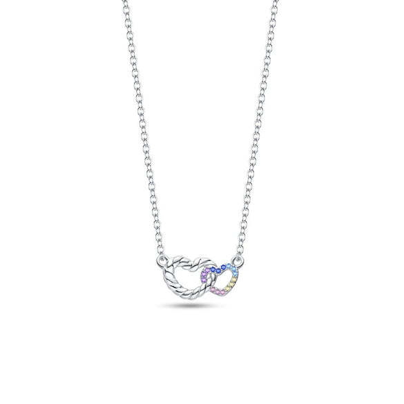 Jewelry Silver Plated Lovely Butterfly Zircon Necklace Light Luxury Women's