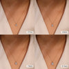 Jewelry Silver Zircon Geometric Square Necklace For Women Electroplated O Word Chain