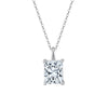 Jewelry Silver Zircon Geometric Square Necklace For Women Electroplated O Word Chain