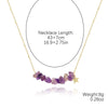 Jewelry Simple Exquisite Women's Allmatch Natural Stone Pendant Necklace With Geometric Style And Ball Chain Electroplated