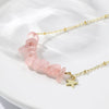 Jewelry Simple Exquisite Women's Allmatch Natural Stone Pendant Necklace With Geometric Style And Ball Chain Electroplated