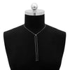 Jewelry Simple Long Tassel Necklace Metal Square Snake Bone Chain Copper Ochain Geometric Electroplated