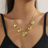 Jewelry Single Layer Multi Pendant Love Necklace Zinc Alloy Heart Shape Flower Geometric Electroplating For Women