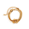 Jewelry Snake Bone Chain Bracelet Iron Chain Geometric Electroplating Style For Women