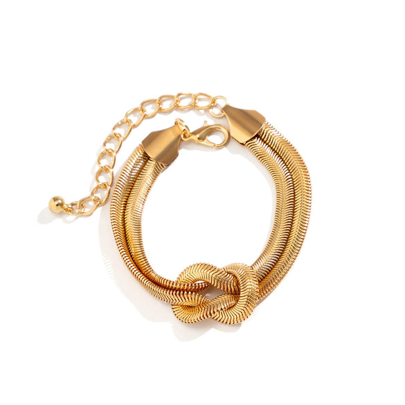 Jewelry Snake Bone Chain Bracelet Iron Chain Geometric Electroplating Style For Women