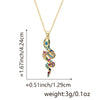 Jewelry Snake Pendant Copper Electroplated Inlaid Zircon Animals Zodiac Women's Fashion