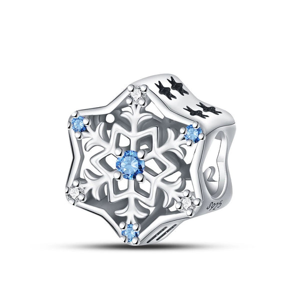 Jewelry Snowflake Christmas Tree Bell Socks Charm Bead Pendant 925 Sterling Silver Dripping Oil Original Design Festival Elements