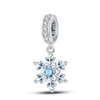 Jewelry Snowflake Christmas Tree Bell Socks Charm Bead Pendant 925 Sterling Silver Dripping Oil Original Design Festival Elements