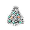 Jewelry Snowflake Christmas Tree Bell Socks Charm Bead Pendant 925 Sterling Silver Dripping Oil Original Design Festival Elements