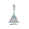 Jewelry Snowflake Christmas Tree Bell Socks Charm Bead Pendant 925 Sterling Silver Dripping Oil Original Design Festival Elements