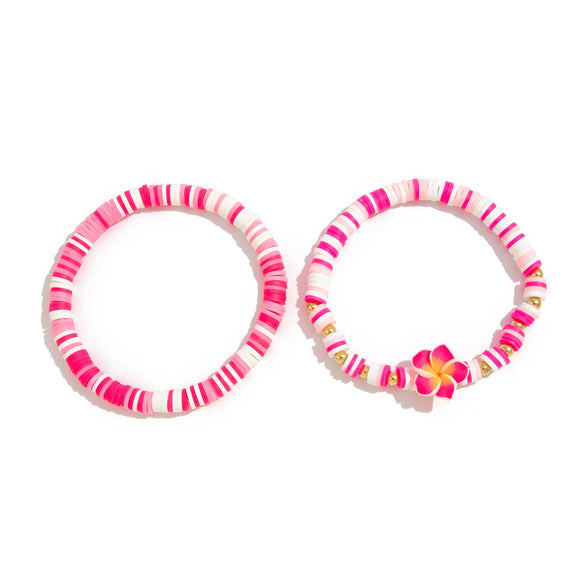 Jewelry Soft Ceramic Bracelet Handmade With Fivepetal Flower Shell Pendant